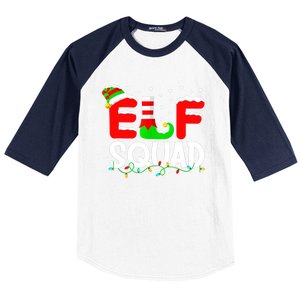 Elf Squad Funny Group Family Matching Christmas Pajamas Xmas Cute Gift Baseball Sleeve Shirt