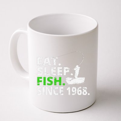 Eat Sleep Fish Since 1968 51st Birthday Fishing Gift Coffee Mug