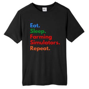 Eat Sleep Farming Simulators Repeat For Farming Lovers Tall Fusion ChromaSoft Performance T-Shirt