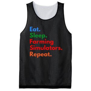 Eat Sleep Farming Simulators Repeat For Farming Lovers Mesh Reversible Basketball Jersey Tank