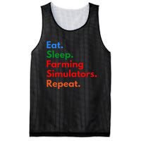 Eat Sleep Farming Simulators Repeat For Farming Lovers Mesh Reversible Basketball Jersey Tank