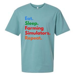 Eat Sleep Farming Simulators Repeat For Farming Lovers Sueded Cloud Jersey T-Shirt