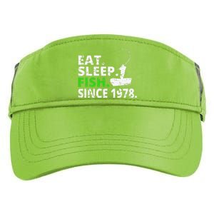 Eat Sleep Fish Since 1978 41st Birthday Fishing Gift Adult Drive Performance Visor