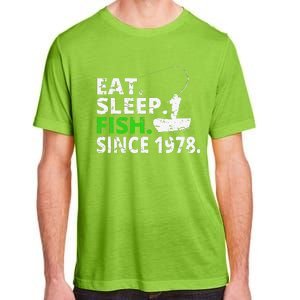 Eat Sleep Fish Since 1978 41st Birthday Fishing Gift Adult ChromaSoft Performance T-Shirt