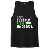 Eat Sleep Fish Since 1978 41st Birthday Fishing Gift PosiCharge Competitor Tank