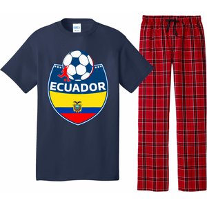 Ecuador Soccer Fans Jersey Ecuadorian Flag Football Lovers Pajama Set