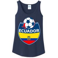 Ecuador Soccer Fans Jersey Ecuadorian Flag Football Lovers Ladies Essential Tank