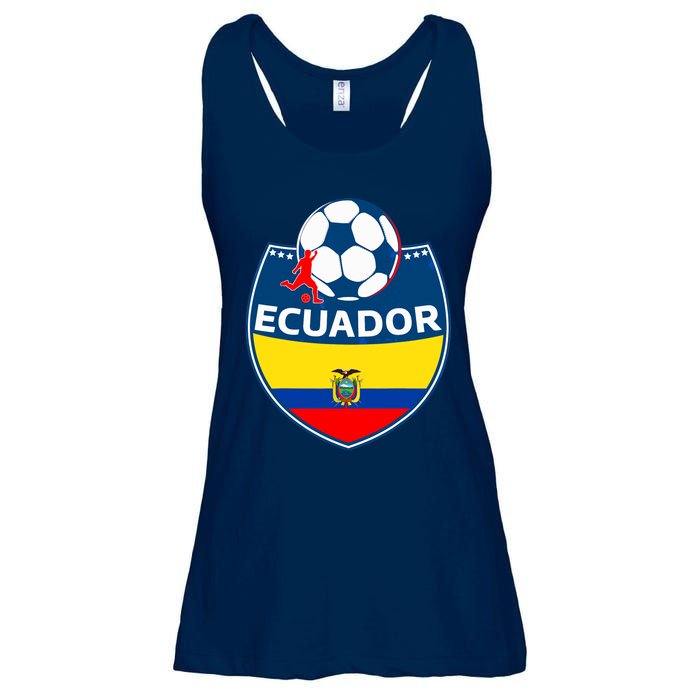 Ecuador Soccer Fans Jersey Ecuadorian Flag Football Lovers Ladies Essential Flowy Tank