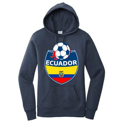 Ecuador Soccer Fans Jersey Ecuadorian Flag Football Lovers Women's Pullover Hoodie