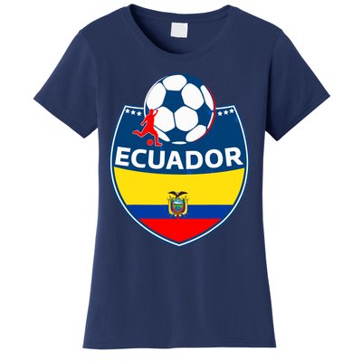 Ecuador Soccer Fans Jersey Ecuadorian Flag Football Lovers Women's T-Shirt