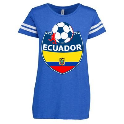 Ecuador Soccer Fans Jersey Ecuadorian Flag Football Lovers Enza Ladies Jersey Football T-Shirt