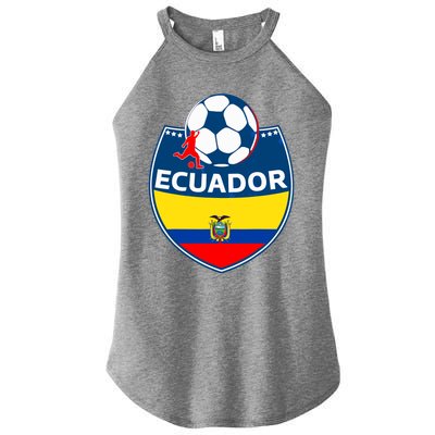 Ecuador Soccer Fans Jersey Ecuadorian Flag Football Lovers Women's Perfect Tri Rocker Tank