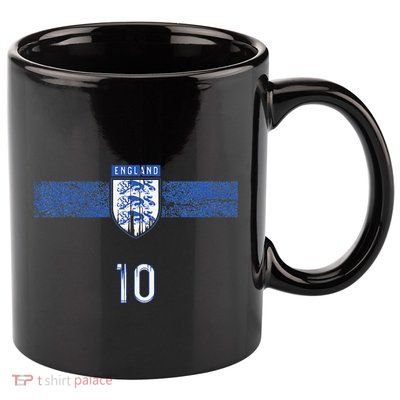 England Soccer Fans Jersey English Flag Football Lovers 11oz C Handle Ceramic Mug