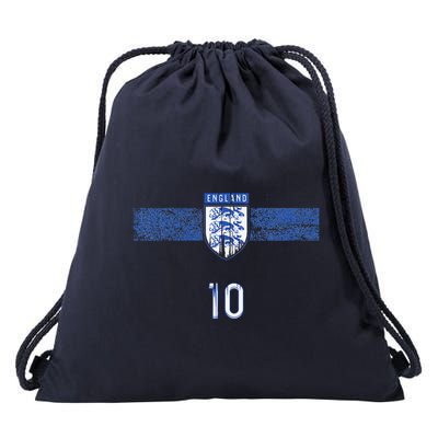 England Soccer Fans Jersey English Flag Football Lovers Drawstring Bag
