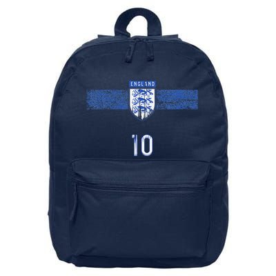 England Soccer Fans Jersey English Flag Football Lovers 16 in Basic Backpack