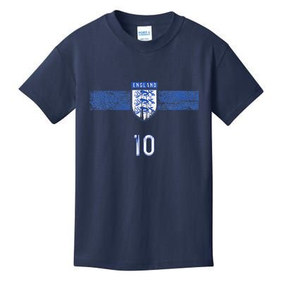 England Soccer Fans Jersey English Flag Football Lovers Kids T-Shirt