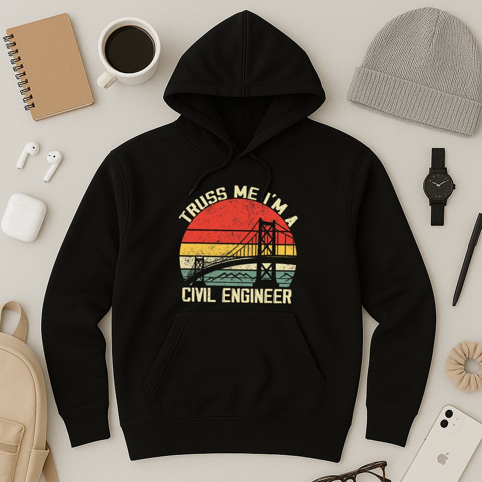 Engineering Student Funny Truss Me IM A Civil Engineer Hoodie
