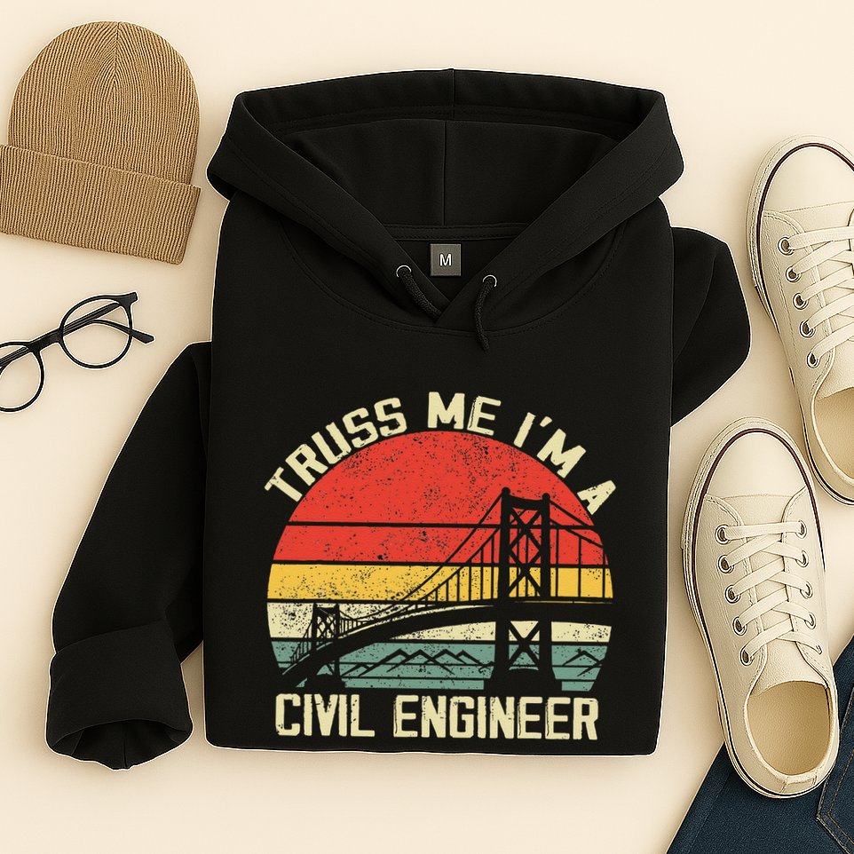 Engineering Student Funny Truss Me IM A Civil Engineer Hoodie
