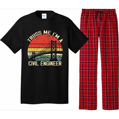 Engineering Student Funny Truss Me IM A Civil Engineer Pajama Set