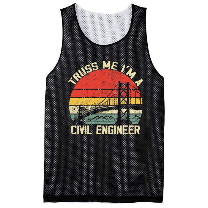 Engineering Student Funny Truss Me IM A Civil Engineer Mesh Reversible Basketball Jersey Tank