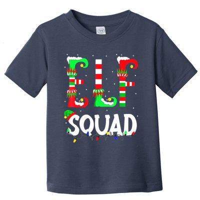 Elf Squad Funny Family Christmas Matching Pajamas Xmas Toddler T-Shirt