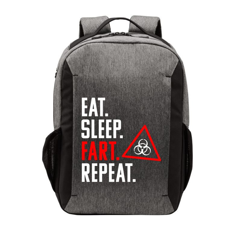 Eat Sleep Fart Repeat Funny Biohazard Gift Design Gift Vector Backpack