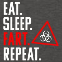 Eat Sleep Fart Repeat Funny Biohazard Gift Design Gift Vector Backpack