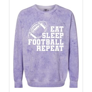 Eat Sleep Football Repeat Colorblast Crewneck Sweatshirt