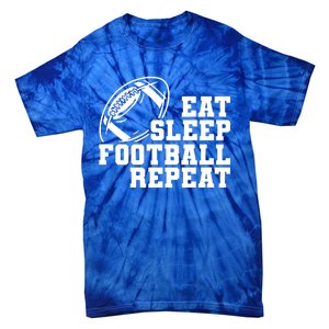 Eat Sleep Football Repeat Tie-Dye T-Shirt