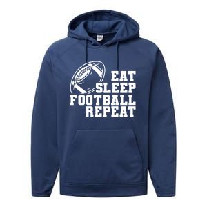 Eat Sleep Football Repeat Performance Fleece Hoodie