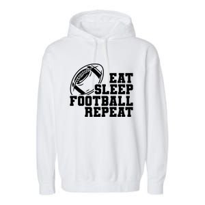 Eat Sleep Football Repeat Garment-Dyed Fleece Hoodie