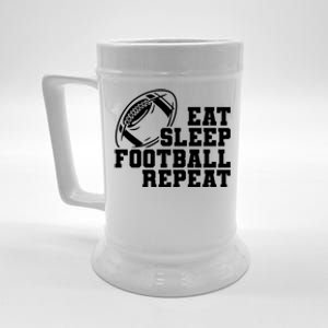 Eat Sleep Football Repeat Beer Stein