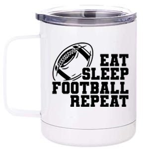 Eat Sleep Football Repeat 12 oz Stainless Steel Tumbler Cup