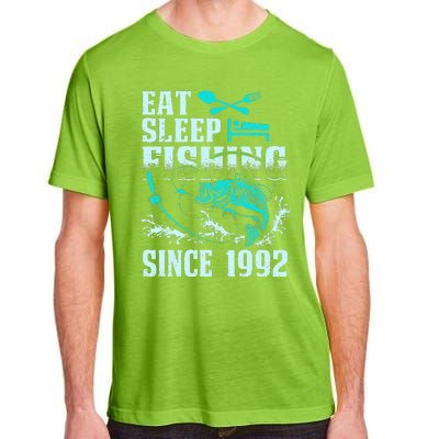 Eat Sleep Fishing Since 1992 25 Years Old Gift Adult ChromaSoft Performance T-Shirt