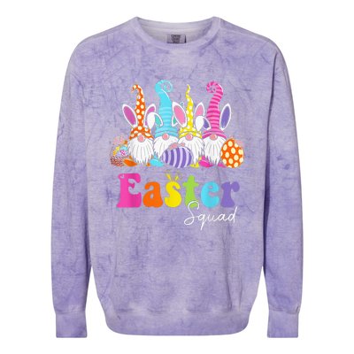 Easter Squad Family Matching Easter Day Bunny Egg Hunt Group Colorblast Crewneck Sweatshirt