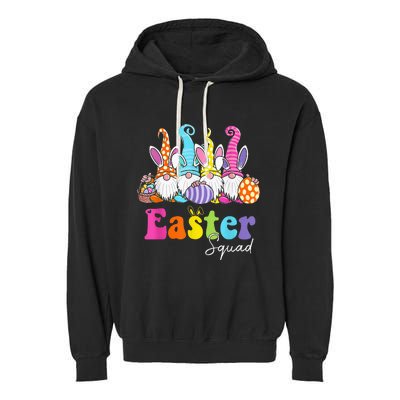 Easter Squad Family Matching Easter Day Bunny Egg Hunt Group Garment-Dyed Fleece Hoodie