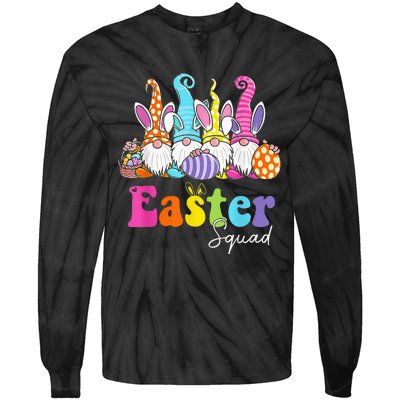 Easter Squad Family Matching Easter Day Bunny Egg Hunt Group Tie-Dye Long Sleeve Shirt