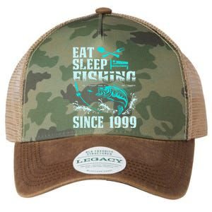 Eat Sleep Fishing Since 1999 18 Years Old Gift Legacy Tie Dye Trucker Hat