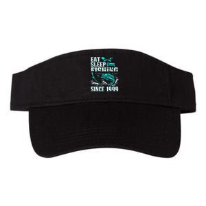 Eat Sleep Fishing Since 1999 18 Years Old Gift Valucap Bio-Washed Visor