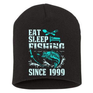 Eat Sleep Fishing Since 1999 18 Years Old Gift Short Acrylic Beanie