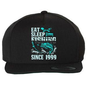 Eat Sleep Fishing Since 1999 18 Years Old Gift Wool Snapback Cap