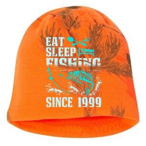 Eat Sleep Fishing Since 1999 18 Years Old Gift Kati - Camo Knit Beanie