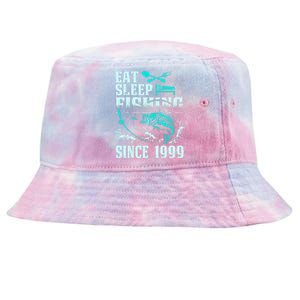 Eat Sleep Fishing Since 1999 18 Years Old Gift Tie-Dyed Bucket Hat