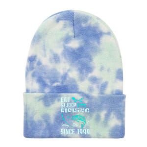 Eat Sleep Fishing Since 1999 18 Years Old Gift Tie Dye 12in Knit Beanie