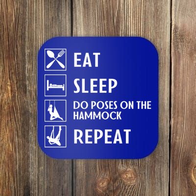 Eat Sleep Flying Yoga Repeat Aerial Yoga Humor Gift Coaster