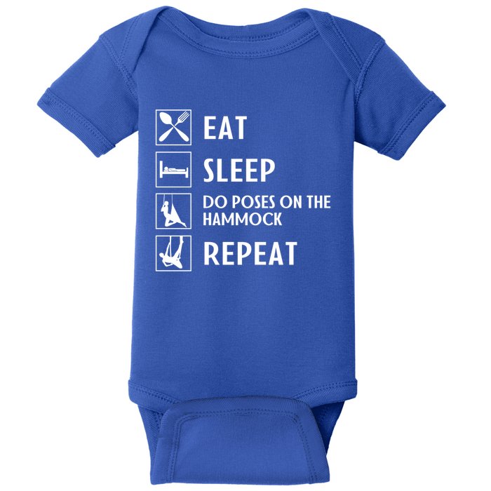 Eat Sleep Flying Yoga Repeat Aerial Yoga Humor Gift Baby Bodysuit