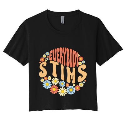 Everybody Stims Floral Retro Flower Crop Top