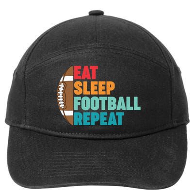 Eat Sleep Football Repeat For Teens Boy Girl Wo 7-Panel Snapback Hat