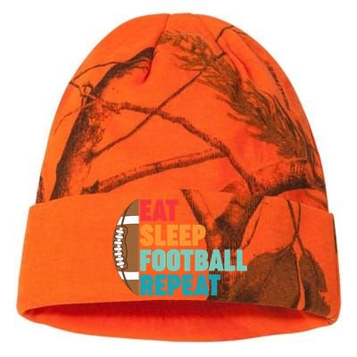 Eat Sleep Football Repeat For Teens Boy Girl Wo Kati Licensed 12" Camo Beanie