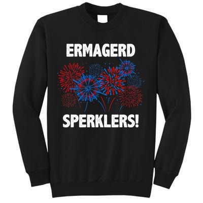 Ermagerd Sperklers Funny 4th Of July Fireworks Sweatshirt